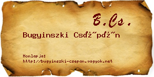 Bugyinszki Csépán névjegykártya